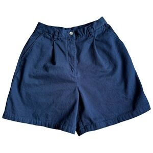 Lauren Ralph Lauren Women‎ Vintage Preppy Navy Blue Cotton Shorts Petite Size 4P